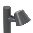 GloboStar® GARDENIA 60510 Φωτιστικό Κήπου - Πάρκου - Πλατείας - Κολωνάκι Αρχιτεκτονικού Φωτισμού Εξωτερικού Χώρου LED 7W 700lm 60° AC220-240V Αδιάβροχο IP65 - Σώμα Αλουμινίου & Tempered Glass - Μ15 x Π18 x Υ180cm - Θερμό Λευκό 2700K - Γκρι Ανθρακί - Bridgelux Chip - 5 Years Warranty