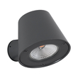 GLOBOSTAR® GARDENIA 60798 Μοντέρνο Φωτιστικό Τοίχου - Απλίκα LED 7W 700lm 60° AC 220-240V Αδιάβροχο IP65 Θερμό Λευκό 2700K - Bridgelux COB Chip & TÜV SÜD Driver - Γκρι Ανθρακί Ματ - Μ9.5 x Π13 x Υ7.7cm - 5 Χρόνια Εγγύηση