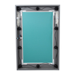 GloboStar® MAKEUP MIRROR-60x90-6 Μοντέρνος Καθρέπτης Μακιγιάζ με Πλαίσιο Φυσικού Ξύλου με Διακόπτη On/Off 10 x E27 AC220-240V - Μ60 x Π7 x Υ90cm - Γκρι Ανθρακί