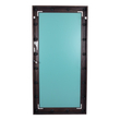 GloboStar® MAKEUP MIRROR-160x80-2 Μοντέρνος Καθρέπτης Μακιγιάζ με Πλαίσιο Φυσικού Ξύλου με Διακόπτη On/Off 20 x E27 AC220-240V - Μ80 x Π7 x Υ160cm - Καφέ Wenge