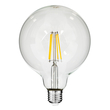 GLOBOSTAR® BUBBLE 99013 Λάμπα E27 G125 LED 8W 800lm 360° AC 220-240V IP20 Θερμό Λευκό 2700K Dimmable - Long Filament Chip - Διάφανο - Μ12.5 x Π12.5 x Υ18cm - 3 Χρόνια Εγγύηση