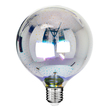 GLOBOSTAR® BUBBLE 99271 Λάμπα E27 G125 LED 3W 201lm 360° AC 220-240V IP20 Θερμό Λευκό 2700K Dimmable - Long Filament Chip - Galaxy Mirror Εφέ - Μ12.5 x Π12.5 x Υ18cm - 3 Χρόνια Εγγύηση