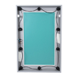 GloboStar® MAKEUP MIRROR-60x90-3 Μοντέρνος Καθρέπτης Μακιγιάζ με Πλαίσιο Φυσικού Ξύλου με Διακόπτη On/Off 10 x E27 AC220-240V - Μ60 x Π7 x Υ90cm - Γκρι Τσιμέντου
