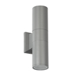 GLOBOSTAR® WALLY 77875 Μοντέρνο Φωτιστικό Τοίχου - Απλίκα με Ντουί 2 x GU10 AC 220-240V Αδιάβροχο IP65 - Γκρι Ματ - Μ6.4 x Π11 x Υ25cm