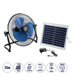 GloboStar® SOLARO-FAN 85351 Solar Fan Αυτόνομος Ηλιακός Επιδαπέδιος Ανεμιστήρας 25W 2 Λειτουργιών Ρεύματος με AC 220-240V ή με Φωτοβολταϊκό Panel 9V 12W & Επαναφορτιζόμενη Μπαταρία Li-ion 7.4V 4400mAh - 12 Ταχύτητες - Ενσωματωμένο USB 2.0 Charger Συσκευών - IP20 - Μ42 x Π20 x Υ35cm - Μαύρο & Μπλε - 2 Years Warranty