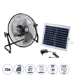 GloboStar® SOLARO-FAN 85352 Solar Fan Αυτόνομος Ηλιακός Επιδαπέδιος Ανεμιστήρας 25W 2 Λειτουργιών Ρεύματος με AC 220-240V ή με Φωτοβολταϊκό Panel 9V 12W & Επαναφορτιζόμενη Μπαταρία Li-ion 7.4V 4400mAh - 12 Ταχύτητες - Ενσωματωμένο USB 2.0 Charger Συσκευών - IP20 - Μ42 x Π20 x Υ35cm - Μαύρο & Ασημί - 2 Years Warranty