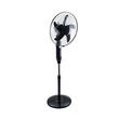 GloboStar® SOLARA-FAN 85356 Solar Fan Αυτόνομος Ηλιακός Επιδαπέδιος Ανεμιστήρας 25W 2 Λειτουργιών Ρεύματος με AC 220-240V ή με Φωτοβολταϊκό Panel 9V 12W & Επαναφορτιζόμενη Μπαταρία Li-ion 7.4V 4400mAh - 3 Ταχύτητες - Ενσωματωμένο USB 2.0 Charger Συσκευών - IP20 - Μ44 x Π37.5 x Υ132cm - Μαύρο - 2 Years Warranty