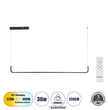 GLOBOSTAR® LINARIA 60921 Μοντέρνο Κρεμαστό Φωτιστικό Οροφής LED 36W 4150lm 200° AC 220-240V IP20 Ρυθμιζόμενο Λευκό CCT με Χειριστήριο από 2700K έως 6000K Dimmable - Lumileds SMD Chip - Μαύρο Ματ - Μ120 x Π2 x Υ10cm - 3 Χρόνια Εγγύηση
