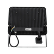 GLOBOSTAR® AURORA 61443 Προβολέας με Ανιχνευτή PIR / Αισθητήρα Κίνησης LED 100W 12500lm 120° AC 220-240V Αδιάβροχο IP67 Ψυχρό Λευκό 6000K - Lumileds SMD Chip - TÜV Rheinland Certified - Μαύρο Ματ - Μ25 x Π6.5 x Υ27.5cm - 3 Χρόνια Εγγύηση