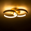 GLOBOSTAR® EVA 61069 Μοντέρνο Φωτιστικό Οροφής LED 16W 1920lm 300° AC 220-240V IP20 Ρυθμιζόμενο Λευκό CCT με On/Off 2700K/4500K/6000K - Lumileds SMD Chip - Χρυσό Βούρτσας - Μ33 x Π21 x Υ7cm - 3 Χρόνια Εγγύηση