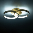 GLOBOSTAR® EVA 61069 Μοντέρνο Φωτιστικό Οροφής LED 16W 1920lm 300° AC 220-240V IP20 Ρυθμιζόμενο Λευκό CCT με On/Off 2700K/4500K/6000K - Lumileds SMD Chip - Χρυσό Βούρτσας - Μ33 x Π21 x Υ7cm - 3 Χρόνια Εγγύηση