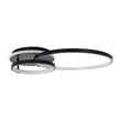 GLOBOSTAR® NEMESIS 61105 Μοντέρνο Φωτιστικό Οροφής LED 67W 7573lm 360° AC 220-240V IP20 Ρυθμιζόμενο Λευκό CCT με Χειριστήριο από 2700K έως 6000K Dimmable - Lumileds SMD Chip - Μαύρο Ματ - Μ84 x Π45 x Υ13cm - 3 Χρόνια Εγγύηση
