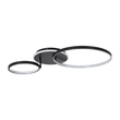 GLOBOSTAR® NEMESIS 61105 Μοντέρνο Φωτιστικό Οροφής LED 67W 7573lm 360° AC 220-240V IP20 Ρυθμιζόμενο Λευκό CCT με Χειριστήριο από 2700K έως 6000K Dimmable - Lumileds SMD Chip - Μαύρο Ματ - Μ84 x Π45 x Υ13cm - 3 Χρόνια Εγγύηση
