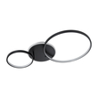GLOBOSTAR® NEMESIS 61105 Μοντέρνο Φωτιστικό Οροφής LED 67W 7573lm 360° AC 220-240V IP20 Ρυθμιζόμενο Λευκό CCT με Χειριστήριο από 2700K έως 6000K Dimmable - Lumileds SMD Chip - Μαύρο Ματ - Μ84 x Π45 x Υ13cm - 3 Χρόνια Εγγύηση
