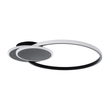 GLOBOSTAR® CIRCUO 61229 Μοντέρνο Φωτιστικό Οροφής LED 75W 8400lm 360° AC 220-240V IP20 Ρυθμιζόμενο Λευκό CCT με Χειριστήριο από 2700K έως 6000K Dimmable - Lumileds SMD Chip - Μαύρο Ματ - Μ53 x Π42.5 x Υ9cm - 3 Χρόνια Εγγύηση