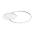 GLOBOSTAR® CIRCUO 61230 Μοντέρνο Φωτιστικό Οροφής LED 75W 8400lm 360° AC 220-240V IP20 Ρυθμιζόμενο Λευκό CCT με Χειριστήριο από 2700K έως 6000K Dimmable - Lumileds SMD Chip - Λευκό Ματ - Μ53 x Π42.5 x Υ9cm - 3 Χρόνια Εγγύηση