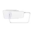 GLOBOSTAR® SQUARO 61232 Μοντέρνο Φωτιστικό Οροφής LED 75W 8400lm 360° AC 220-240V IP20 Ρυθμιζόμενο Λευκό CCT με Χειριστήριο από 2700K έως 6000K Dimmable - Lumileds SMD Chip - Λευκό Ματ - Μ48.5 x Π51 x Υ9cm - 3 Χρόνια Εγγύηση