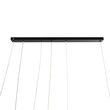 GLOBOSTAR® LINEARE 61290 Μοντέρνο Κρεμαστό Φωτιστικό Οροφής LED 67W 7504lm 300° AC 220-240V IP20 Ρυθμιζόμενο Λευκό CCT με Χειριστήριο από 2700K έως 6000K Dimmable - Lumileds SMD Chip - Μαύρο Ματ - Μ130 x Π25 x Υ60cm - 3 Χρόνια Εγγύηση