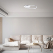 GLOBOSTAR® CIRCUO 61230 Μοντέρνο Φωτιστικό Οροφής LED 75W 8400lm 360° AC 220-240V IP20 Ρυθμιζόμενο Λευκό CCT με Χειριστήριο από 2700K έως 6000K Dimmable - Lumileds SMD Chip - Λευκό Ματ - Μ53 x Π42.5 x Υ9cm - 3 Χρόνια Εγγύηση