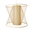GLOBOSTAR® HIBISCUS 01926 Boho Κρεμαστό Φωτιστικό Οροφής με Ντουί 1 x E27 AC 220-240V IP20 - Μπεζ - Μ100 x Π100 x Υ90cm