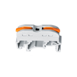 GloboStar® FAST-CONNECT 69904 Μονή Κλέμα Ράγας Ταχείας Σύνδεσης & Διακλάδωσης Καλωδίων για Ηλεκτρολογικούς Πίνακες - 1 x Είσοδος & 1 x Έξοδος με Συμβατή Διατομή Καλωδίων 0.2mm² έως 4mm² - 600V 32A Max - Μ4.5 x Π1 x Υ3.2cm - Γκρι & Πορτοκαλί - Πακέτο 10 Τεμαχίων - 5 Years Warranty