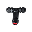 GLOBOSTAR® FAST-CONNECT 69917 Τριπλός Τ Σύνδεσμος Ταχείας Σύνδεσης & Διακλάδωσης Καλωδίων - 1 x Είσοδος & 2 x Έξοδος - Εσωτερική Τριπλή Κλέμα με Συμβατή Διατομή Καλωδίων 3 x 0.5mm² έως 3 x 2.5mm² - 450V 24A Max Αδιάβροχο IP68 - Μαύρο - Μ10 x Π10 x Υ3cm