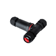 GLOBOSTAR® FAST-CONNECT 69917 Τριπλός Τ Σύνδεσμος Ταχείας Σύνδεσης & Διακλάδωσης Καλωδίων - 1 x Είσοδος & 2 x Έξοδος - Εσωτερική Τριπλή Κλέμα με Συμβατή Διατομή Καλωδίων 3 x 0.5mm² έως 3 x 2.5mm² - 450V 24A Max Αδιάβροχο IP68 - Μαύρο - Μ10 x Π10 x Υ3cm