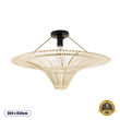 GLOBOSTAR® PALERMO 02152 Boho Κρεμαστό Φωτιστικό Οροφής με Ντουί 1 x E27 AC 220-240V IP20 - Μπεζ - Μ60 x Π60 x Υ36cm