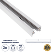 GLOBOSTAR® EUROTRACK-1PH 60985-3M Μονοφασική Ράγα 2 Καλωδίων 1L+1N για Σύστημα Ράγας Eurotrack-1PH AC 220-240V IP20 - Λευκό Ματ - Μ300 x Π3.6 x Υ2cm
