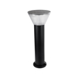 GLOBOSTAR® VEGGIE 90525 Φωτιστικό Κολωνάκι Κήπου LED 10W 330lm 120° με Ενσωματωμένο Φωτοβολταϊκό Panel 6V 2W & Επαναφορτιζόμενη Μπαταρία Li-ion 3.2V 1800mAh με Αισθητήρα Ημέρας-Νύχτας Αδιάβροχο IP65 Ψυχρό Λευκό 6000K - Γκρι Ανθρακί - Μ23 x Π23 x Υ60cm - 2 Χρόνια Εγγύηση