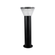 GLOBOSTAR® VEGGIE 90525 Φωτιστικό Κολωνάκι Κήπου LED 10W 330lm 120° με Ενσωματωμένο Φωτοβολταϊκό Panel 6V 2W & Επαναφορτιζόμενη Μπαταρία Li-ion 3.2V 1800mAh με Αισθητήρα Ημέρας-Νύχτας Αδιάβροχο IP65 Ψυχρό Λευκό 6000K - Γκρι Ανθρακί - Μ23 x Π23 x Υ60cm - 2 Χρόνια Εγγύηση