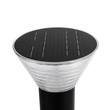 GLOBOSTAR® VEGGIE 90525 Φωτιστικό Κολωνάκι Κήπου LED 10W 330lm 120° με Ενσωματωμένο Φωτοβολταϊκό Panel 6V 2W & Επαναφορτιζόμενη Μπαταρία Li-ion 3.2V 1800mAh με Αισθητήρα Ημέρας-Νύχτας Αδιάβροχο IP65 Ψυχρό Λευκό 6000K - Γκρι Ανθρακί - Μ23 x Π23 x Υ60cm - 2 Χρόνια Εγγύηση