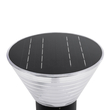 GLOBOSTAR® VEGGIE 90530 Φωτιστικό Κολωνάκι Κήπου LED 10W 330lm 120° με Ενσωματωμένο Φωτοβολταϊκό Panel 6V 2W & Επαναφορτιζόμενη Μπαταρία Li-ion 3.2V 1800mAh με Αισθητήρα Ημέρας-Νύχτας Αδιάβροχο IP65 Ψυχρό Λευκό 6000K - Γκρι Ανθρακί - Μ23 x Π30 x Υ25cm - 2 Χρόνια Εγγύηση