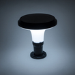 GLOBOSTAR® WHISPER 90535 Φωτιστικό Κολωνάκι Κήπου LED 10W 330lm 120° με Ενσωματωμένο Φωτοβολταϊκό Panel 6V 2W & Επαναφορτιζόμενη Μπαταρία Li-ion 3.2V 1800mAh με Αισθητήρα Ημέρας-Νύχτας Αδιάβροχο IP65 Ψυχρό Λευκό 6000K - Γκρι Ανθρακί - Μ25 x Π25 x Υ28cm - 2 Χρόνια Εγγύηση