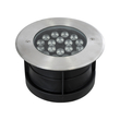 GloboStar® UNDERGROUND-SINA 90571 Χωνευτό Φωτιστικό Σποτ Δαπέδου LED 18W 1620lm 15° DC 24V Αδιάβροχο IP68 Φ20 x Υ11cm Θερμό Λευκό 2700K - Ανοξείδωτο Ατσάλι - 3 Χρόνια Εγγύηση