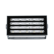 GLOBOSTAR® FLOODKENA 90765 Προβολέας Σποτ Wall Washer LED 40W 3400lm 120° AC 220-240V Αδιάβροχο IP67 Πολύχρωμο RGBW - Bridgelux SMD Chip - Γκρι Ανθρακί - Μ31 x Π10 x Υ17cm - 3 Χρόνια Εγγύηση