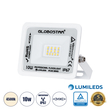 GLOBOSTAR® ATLAS 61405 Προβολέας LED 10W 1200lm 120° AC 220-240V Αδιάβροχο IP67 Φυσικό Λευκό 4500K - Lumileds SMD Chip - TÜV Rheinland Certified - Λευκό Ματ - Μ10 x Π2 x Υ8cm - 5 Χρόνια Εγγύηση