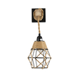 GLOBOSTAR® BELLARIVA 01961 Boho Φωτιστικό Τοίχου - Απλίκα με Ντουί 1 x E27 AC 220-240V IP20 - Μπεζ & Μαύρο - Μ10 x Π30 x Υ43cm