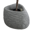 GloboStar® Artificial Garden RONDA 20759 Επιδαπέδιο Πολυεστερικό Τσιμεντένιο Κασπώ Γλάστρα - Flower Pot Γκρι Μ63 x Π41 x Υ47cm
