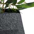 GloboStar® Artificial Garden GREENWICH 20787 Επιδαπέδιο Πολυεστερικό Τσιμεντένιο Κασπώ Γλάστρα - Flower Pot Μαύρο Μ24 x Π14 x Υ20cm