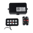 GloboStar® 81503 Ψηφιακό Πάνελ Ελέγχου Φωτισμού DIY Bluetooth για Οχήματα με 8 Διακόπτες On/Off DC 12-24V Max 1200W 60A Αδιάβροχο IP65 Μ12 x Π7 x Υ1.5cm - 2 Χρόνια Εγγύηση
