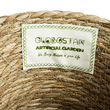 GloboStar® Artificial Garden PATMOS 20269 Διακοσμητικό Πλεκτό Καλάθι - Κασπώ Γλάστρα - Flower Pot Καφέ Φ20 x Υ15cm