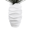 GloboStar® Artificial Garden PORTOFINO 20730 Επιδαπέδιο Πολυεστερικό Τσιμεντένιο Κασπώ Γλάστρα - Flower Pot Λευκό Φ50 x Υ80cm