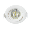 GLOBOSTAR® DE VALERA 60182 Χωνευτό Κινούμενο Downlight Σποτ LED 5W 500lm 60° AC 220-240V IP20 Ψυχρό Λευκό 6000K - Bridgelux SMD Chip & TÜV SÜD Driver - Λευκό Ματ - Μ9 x Π9 x Υ4cm / Q8cm - 3 Χρόνια Εγγύηση