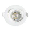 GLOBOSTAR® DE VALERA 60183 Χωνευτό Κινούμενο Downlight Σποτ LED 5W 485lm 60° AC 220-240V IP20 Φυσικό Λευκό 4500K - Bridgelux SMD Chip & TÜV SÜD Driver - Λευκό Ματ - Μ9 x Π9 x Υ4cm / Q8cm - 3 Χρόνια Εγγύηση