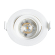 GLOBOSTAR® DE VALERA 60184 Χωνευτό Κινούμενο Downlight Σποτ LED 5W 470lm 60° AC 220-240V IP20 Θερμό Λευκό 2700K - Bridgelux SMD Chip & TÜV SÜD Driver - Λευκό Ματ - Μ9 x Π9 x Υ4cm / Q8cm - 3 Χρόνια Εγγύηση