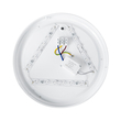 GLOBOSTAR® CELANO 61005 Φωτιστικό Πλαφονιέρα Οροφής LED 20W 2000lm 120° AC 220-240V Αδιάβροχο IP54 Ψυχρό Λευκό 6000K - Lumileds SMD Chip - Λευκό Γαλακτερό - Μ26 x Π26 x Υ6cm - 3 Χρόνια Εγγύηση