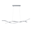 GLOBOSTAR® MORALES 61277 Μοντέρνο Κρεμαστό Φωτιστικό Οροφής LED 54W 6048lm 300° AC 220-240V IP20 Ρυθμιζόμενο Λευκό CCT με Χειριστήριο από 2700K έως 6000K Dimmable - Lumileds SMD Chip - Νίκελ Βούρτσας - Μ90 x Π14 x Υ14cm - 3 Χρόνια Εγγύηση