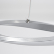 GLOBOSTAR® MORALES 61277 Μοντέρνο Κρεμαστό Φωτιστικό Οροφής LED 54W 6048lm 300° AC 220-240V IP20 Ρυθμιζόμενο Λευκό CCT με Χειριστήριο από 2700K έως 6000K Dimmable - Lumileds SMD Chip - Νίκελ Βούρτσας - Μ90 x Π14 x Υ14cm - 3 Χρόνια Εγγύηση