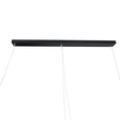 GLOBOSTAR® TEREZA 61288 Μοντέρνο Κρεμαστό Φωτιστικό Οροφής LED 67W 7504lm 300° AC 220-240V IP20 Ρυθμιζόμενο Λευκό CCT με Χειριστήριο από 2700K έως 6000K Dimmable - Lumileds SMD Chip - Μαύρο Ματ - Μ110 x Π4.5 x Υ34cm - 3 Χρόνια Εγγύηση